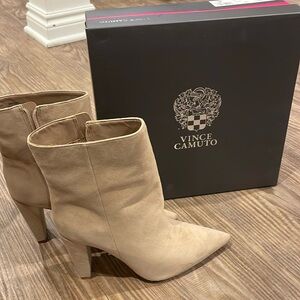 worn once!  Vince Camuto Suede booties size 8~$159